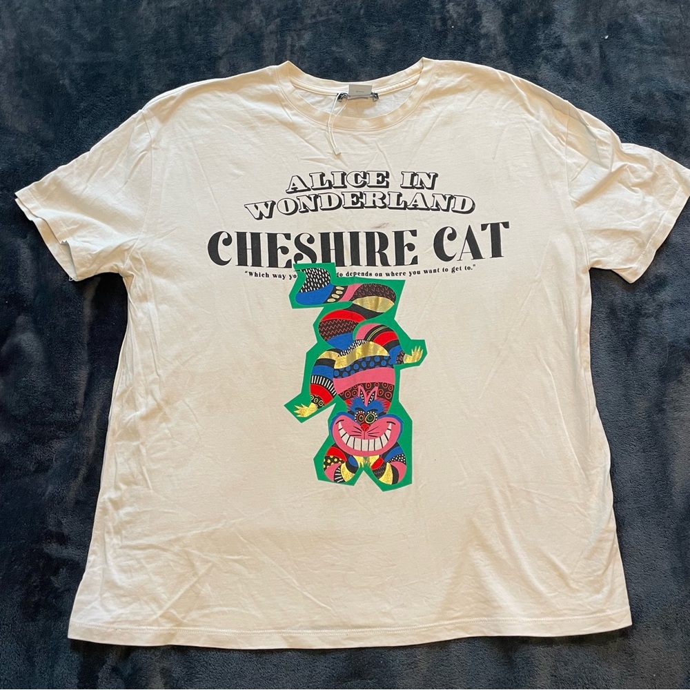 Zara Colorful Cheshire Cat T-Shirt